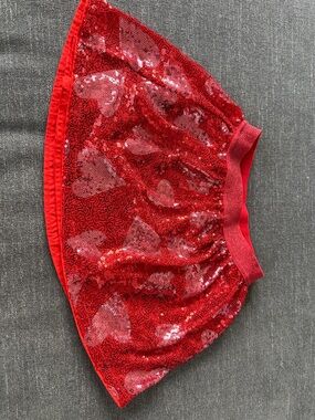 Cat & Jack Red Sequin Heart  Skirt